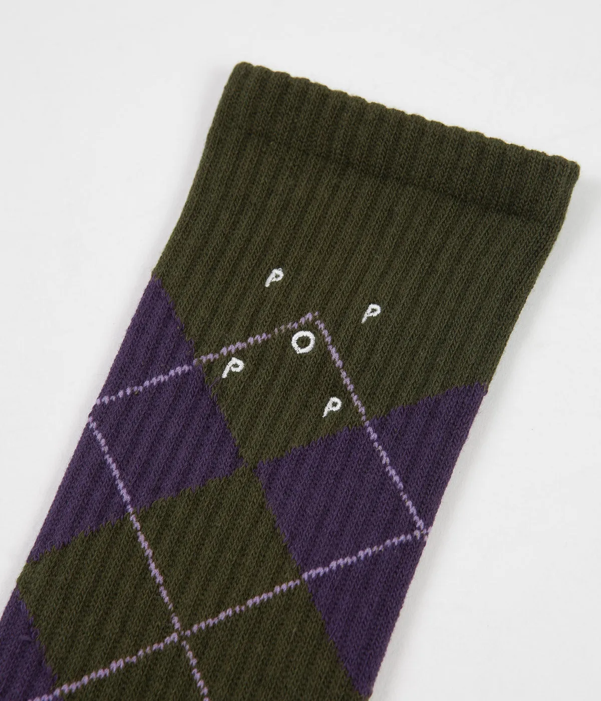 Pop Trading Company Pop Burly Socks - Hunting Green / Dark Purple