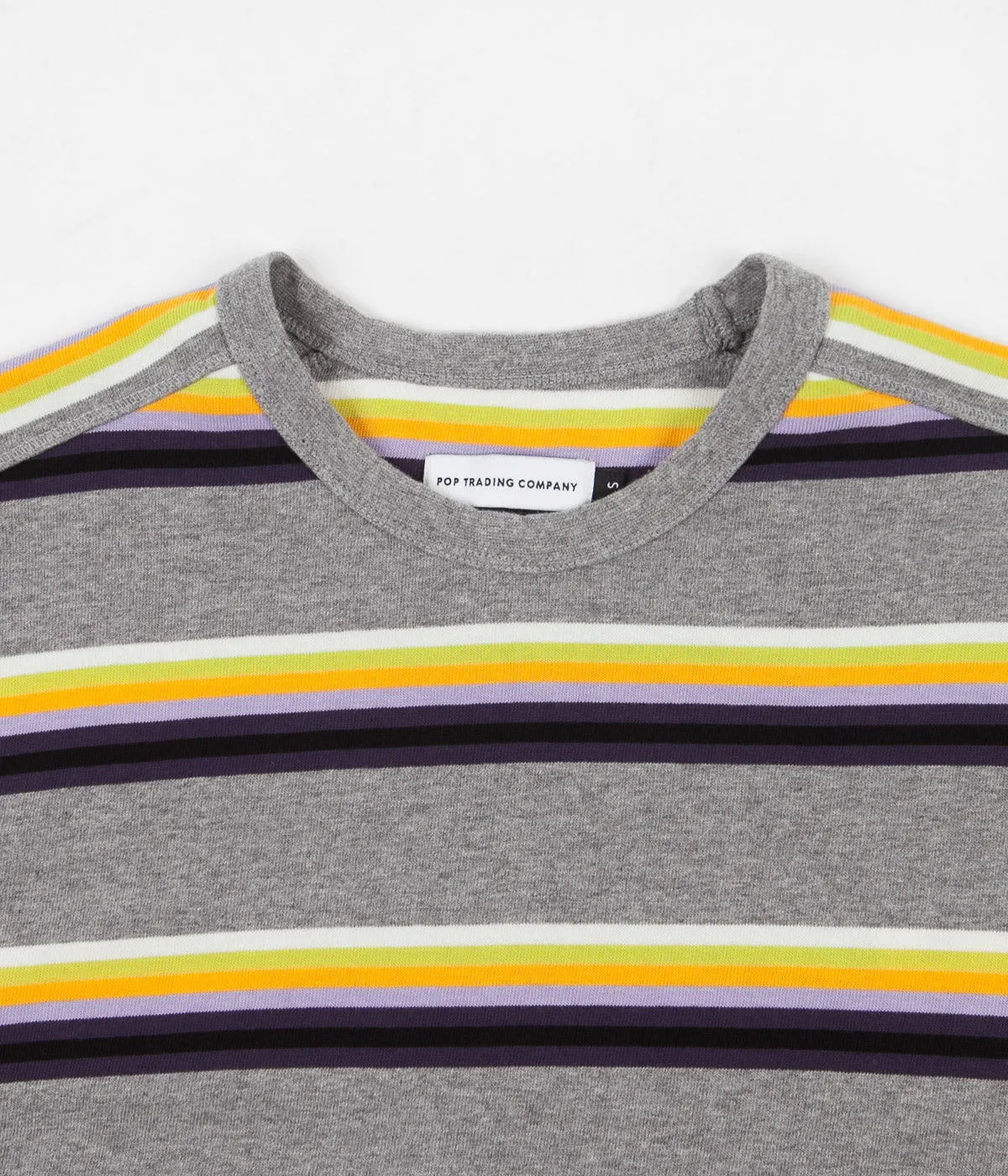 Pop Trading Company Striped Long Sleeve T-Shirt - Multicolour