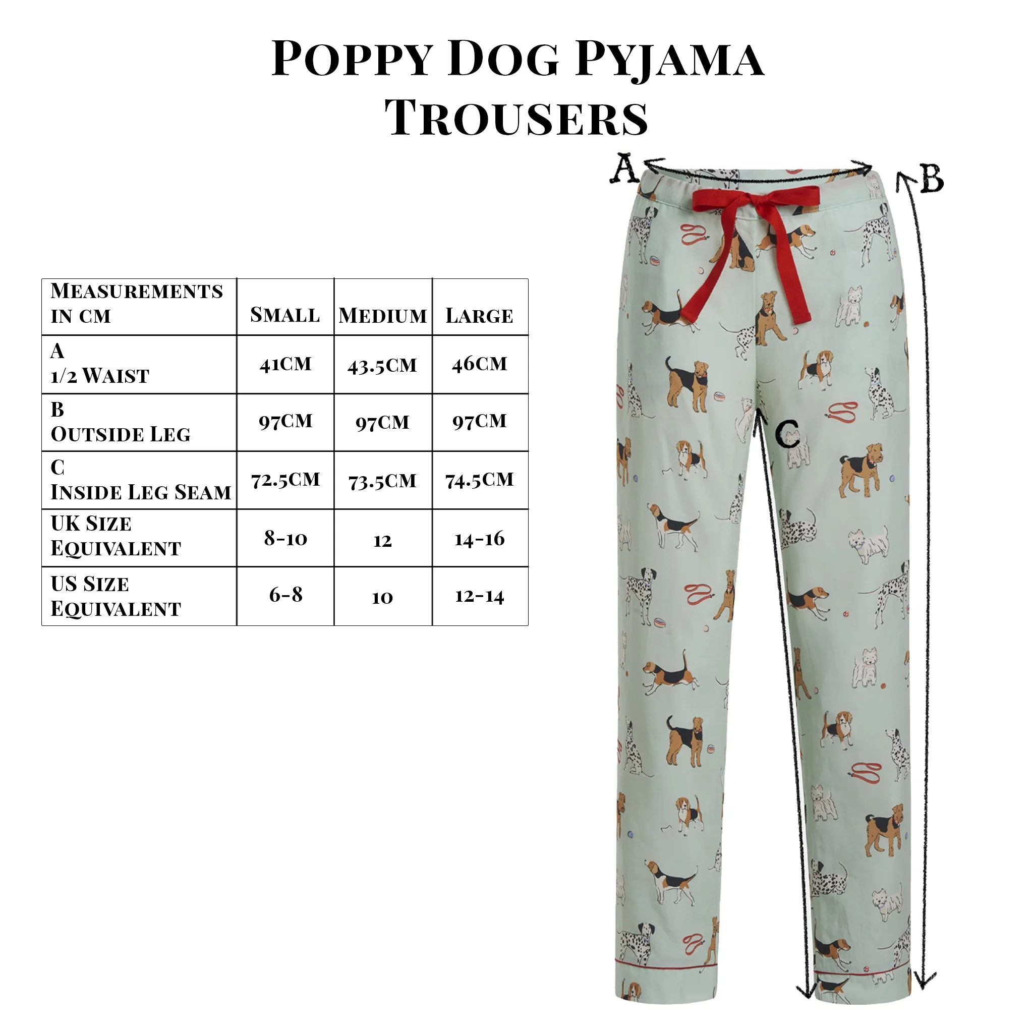 Poppy Dog Print Pyjama Trousers