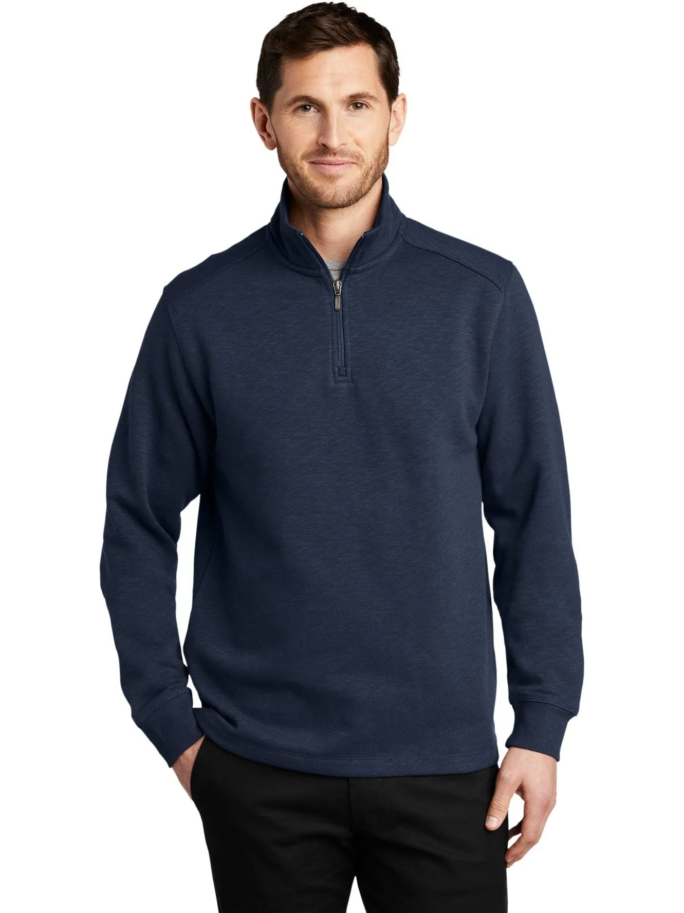 Port Authority Slub Fleece 1/4-Zip Pullover