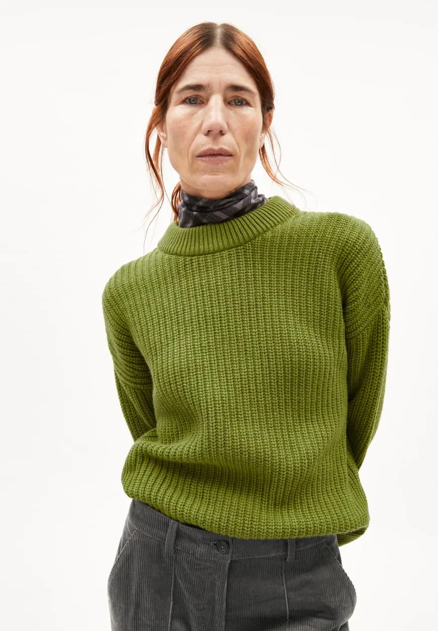 Pullover MIYAAR SOLID dark moss  | ARMEDANGELS