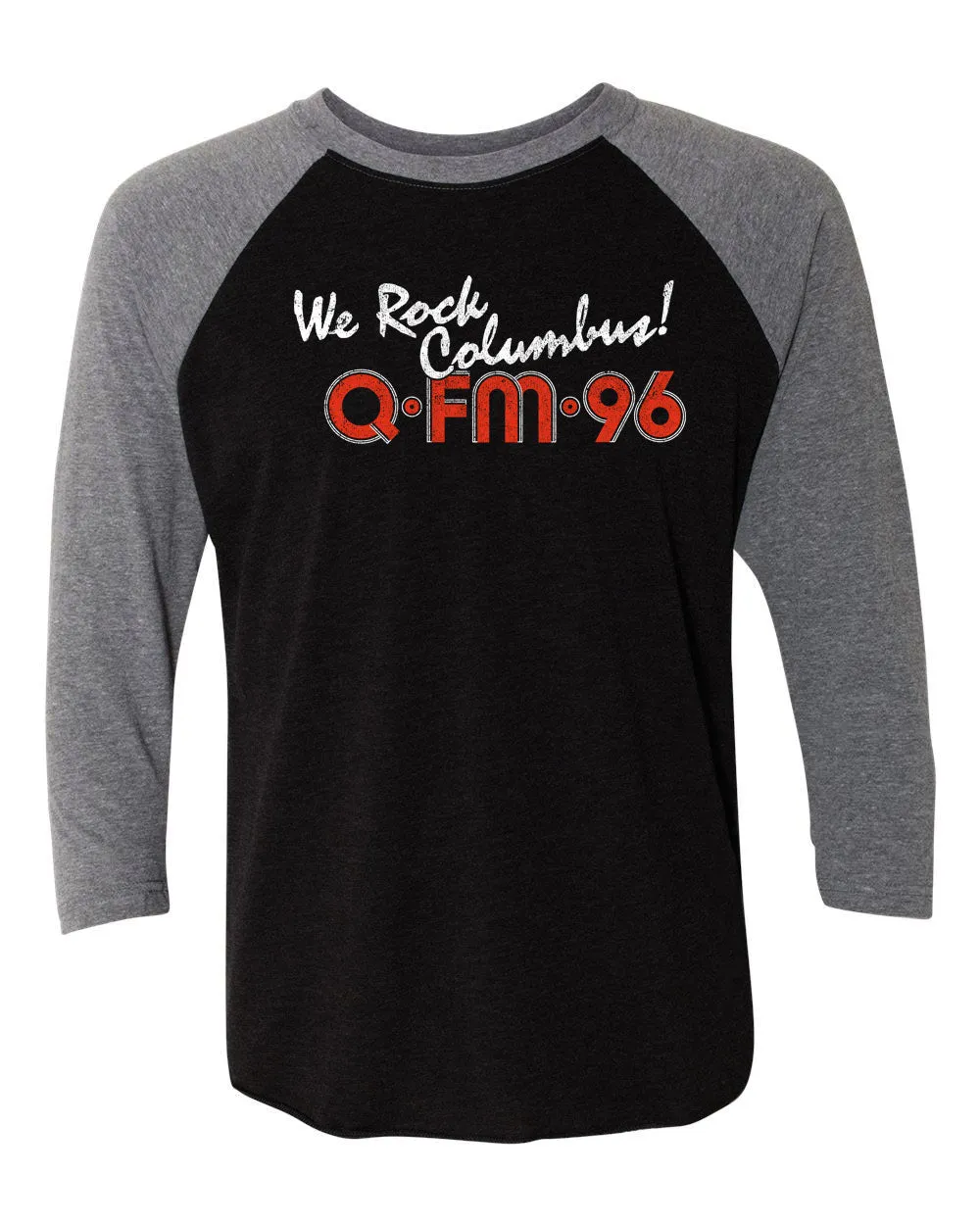 QFM96 We Rock Columbus Baseball T-shirt