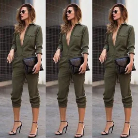 "Attention" one piece fashion romper jumpsuit