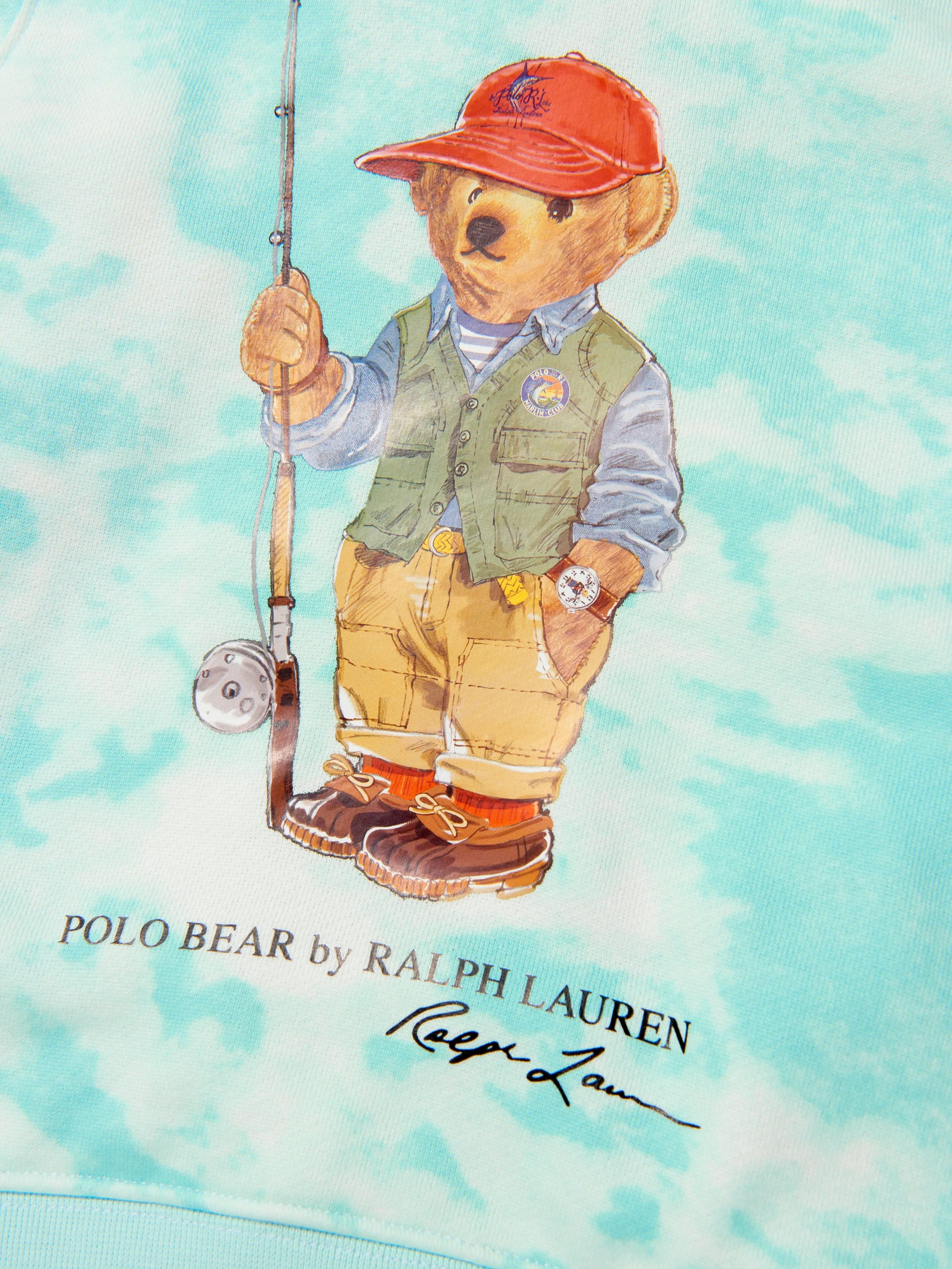 Ralph Lauren Boys Bear Hoodie in Blue