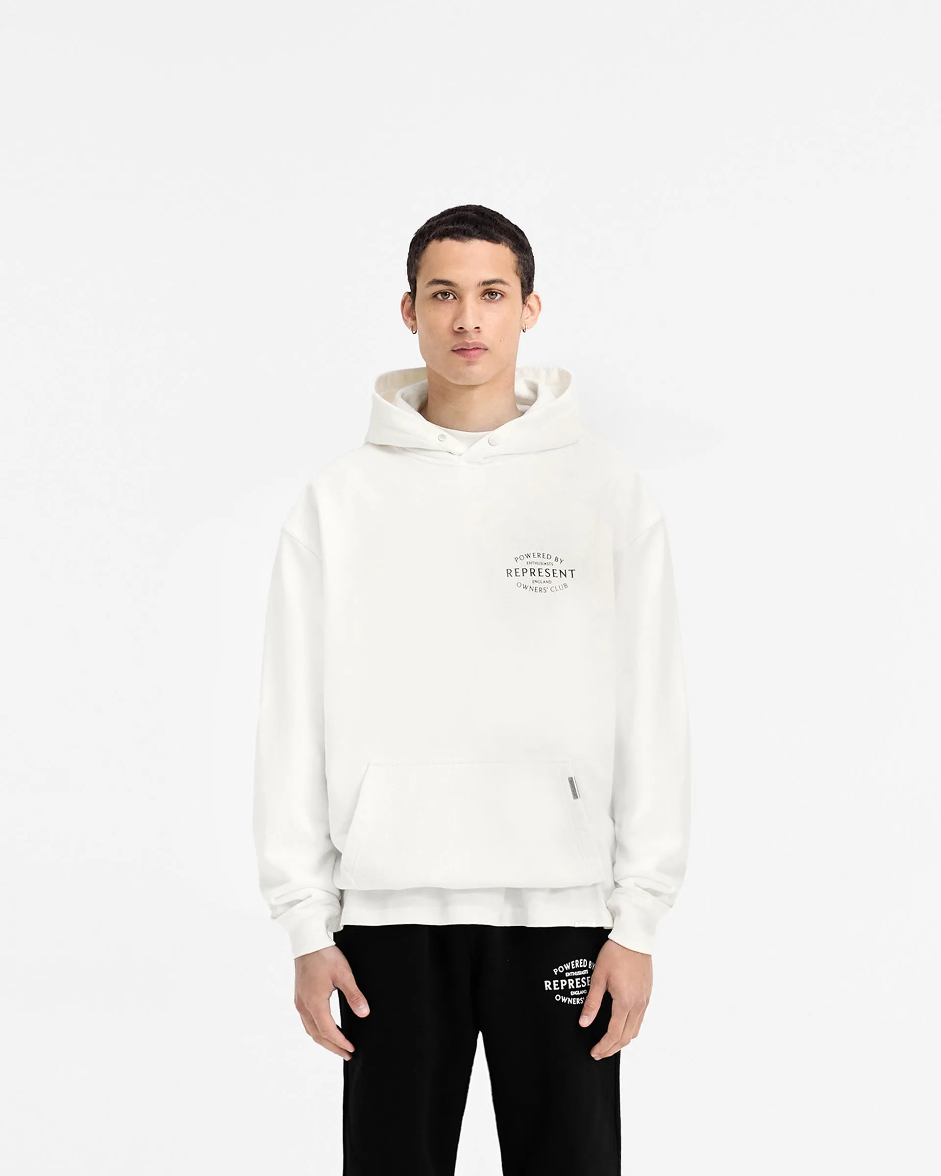 Represent Owners Club Stamp Hoodie - Flat White