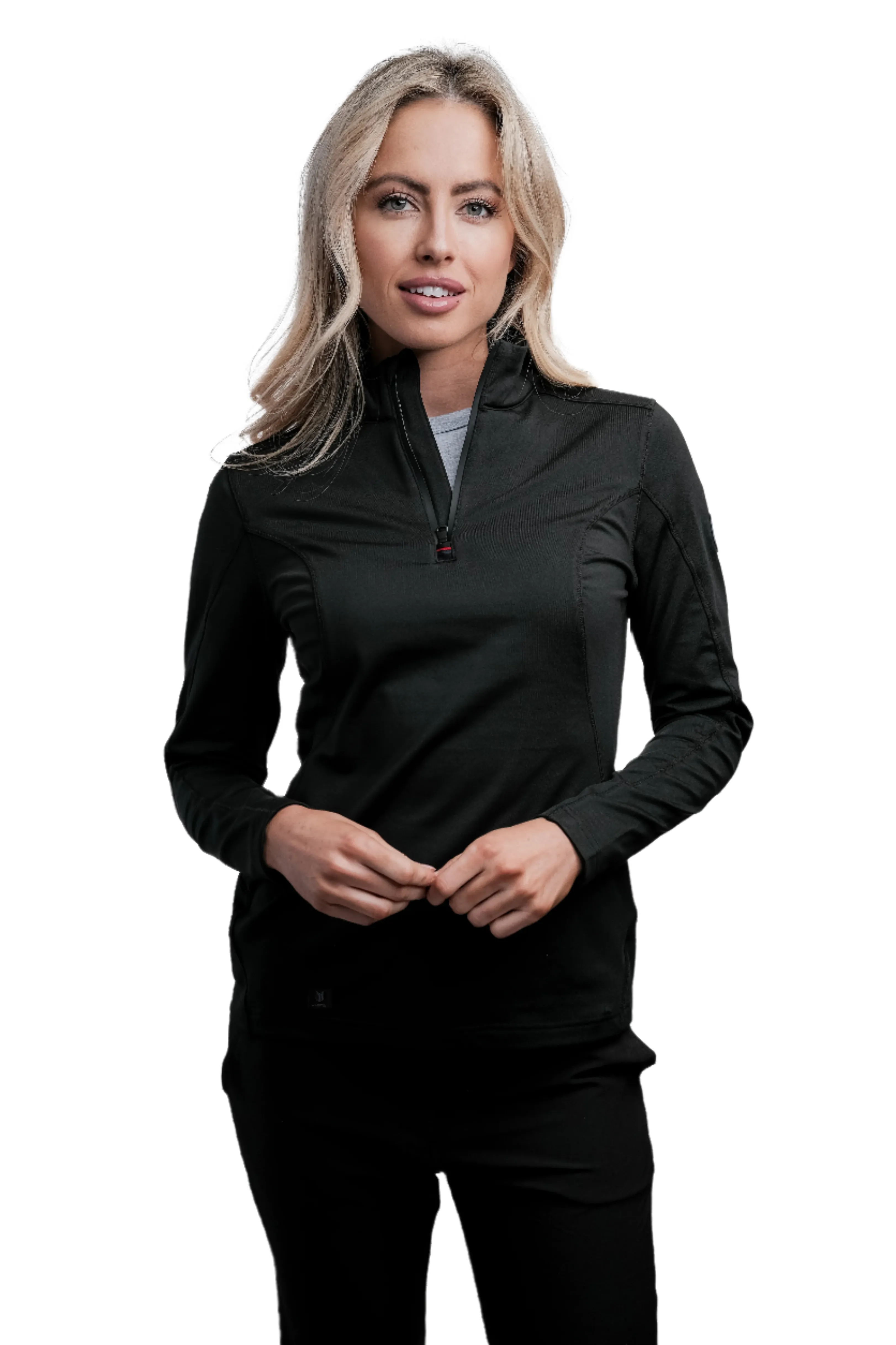 Rova Black Women's Quarter Zip Pullover