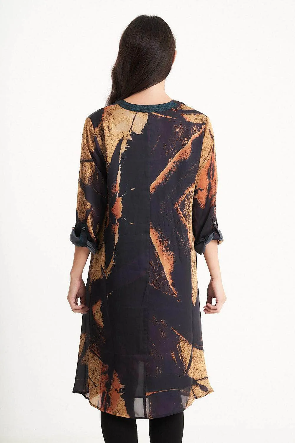 Saloos Silk-Look A-Line Midi-Dress