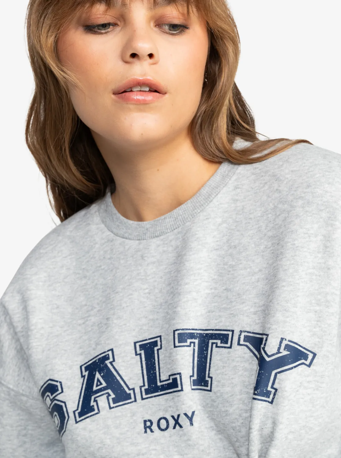 Salty Morning Hike Crew Neck Sweatshirt - Heritage Heather