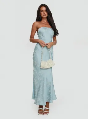 Salvin Strapless Maxi Dress Blue