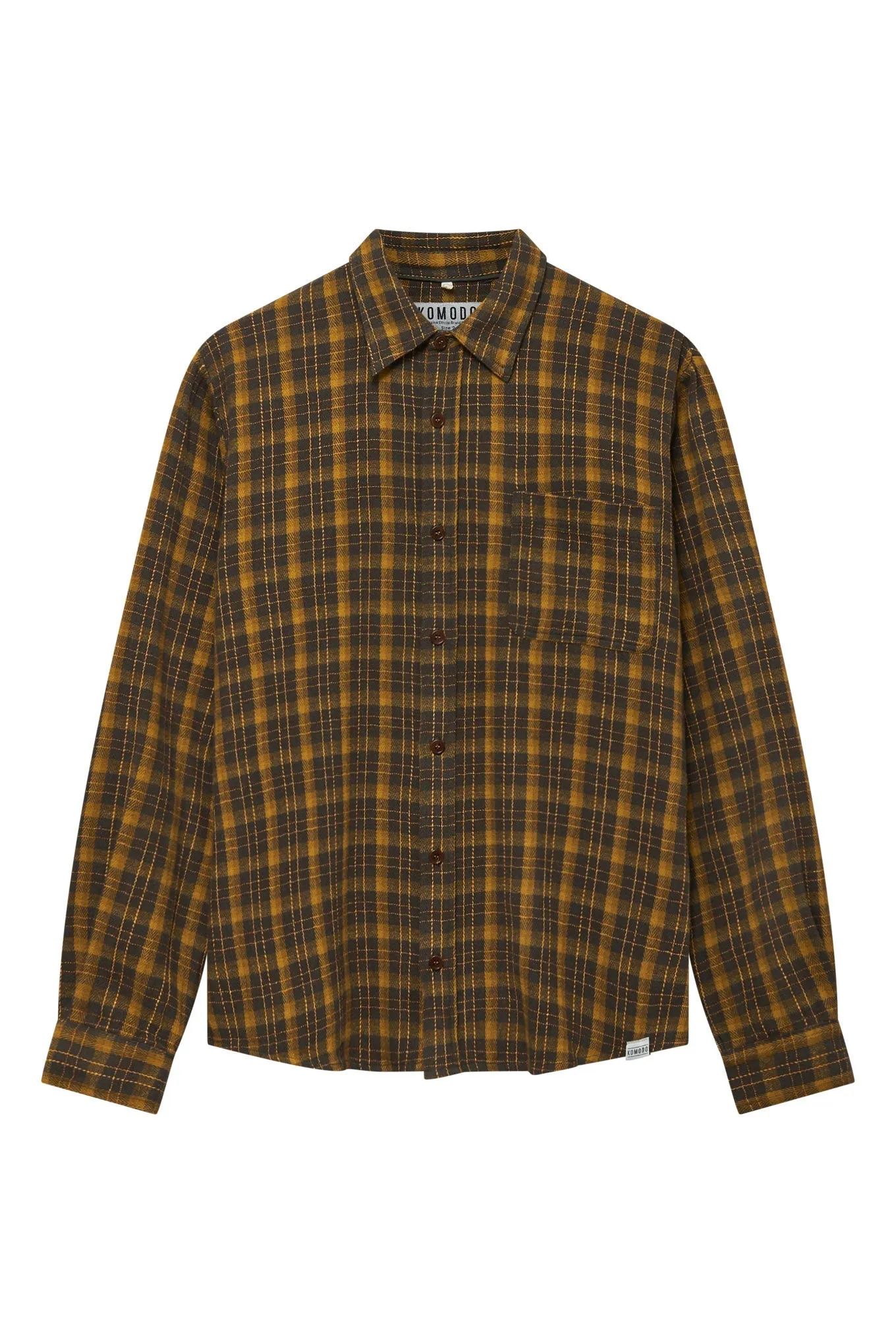 Santi Cotton Flannel Shirt Ivy