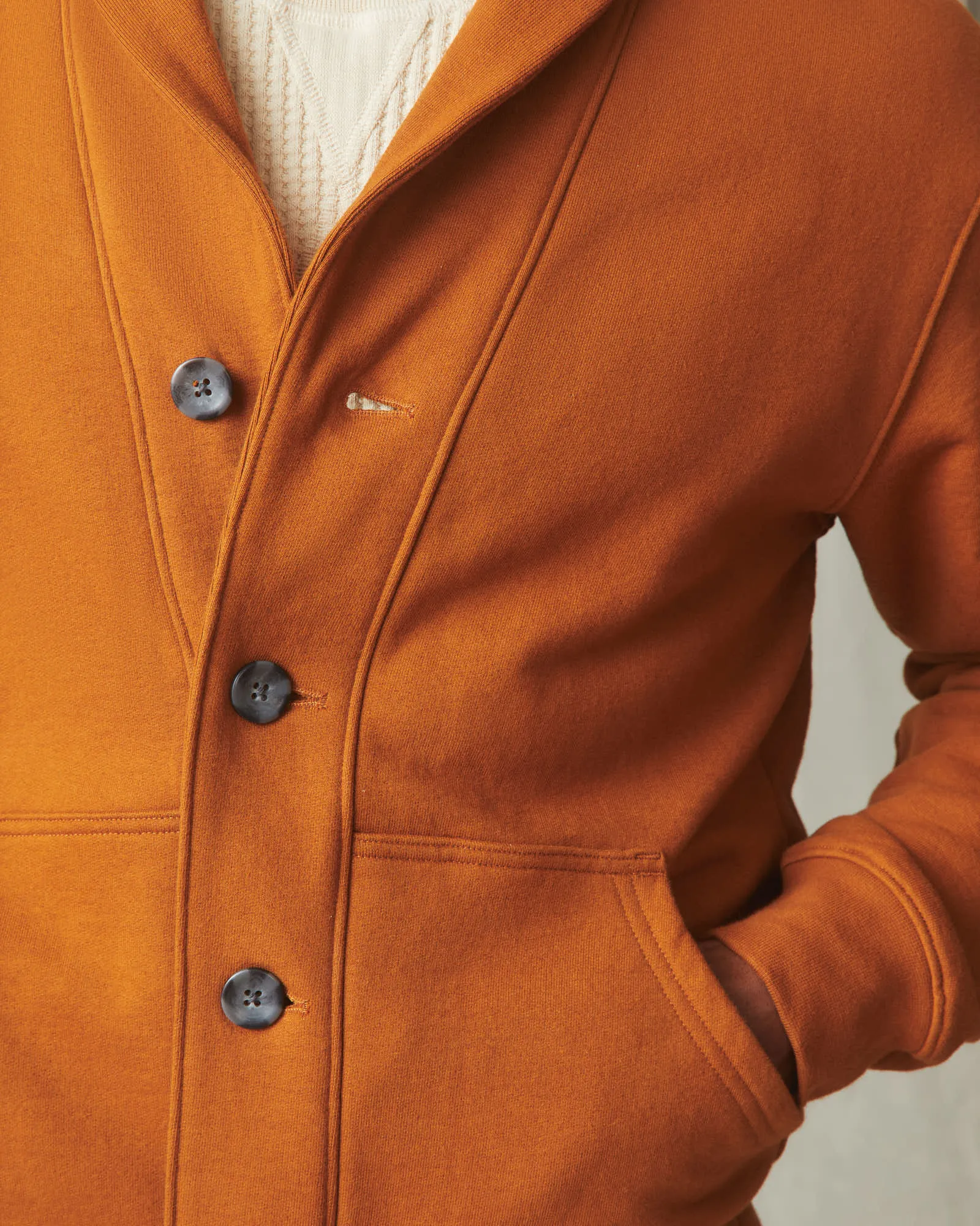 Shawl Collar Cardigan - Caramel Cafe