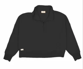 Simply southern quarter zip black crop jacket