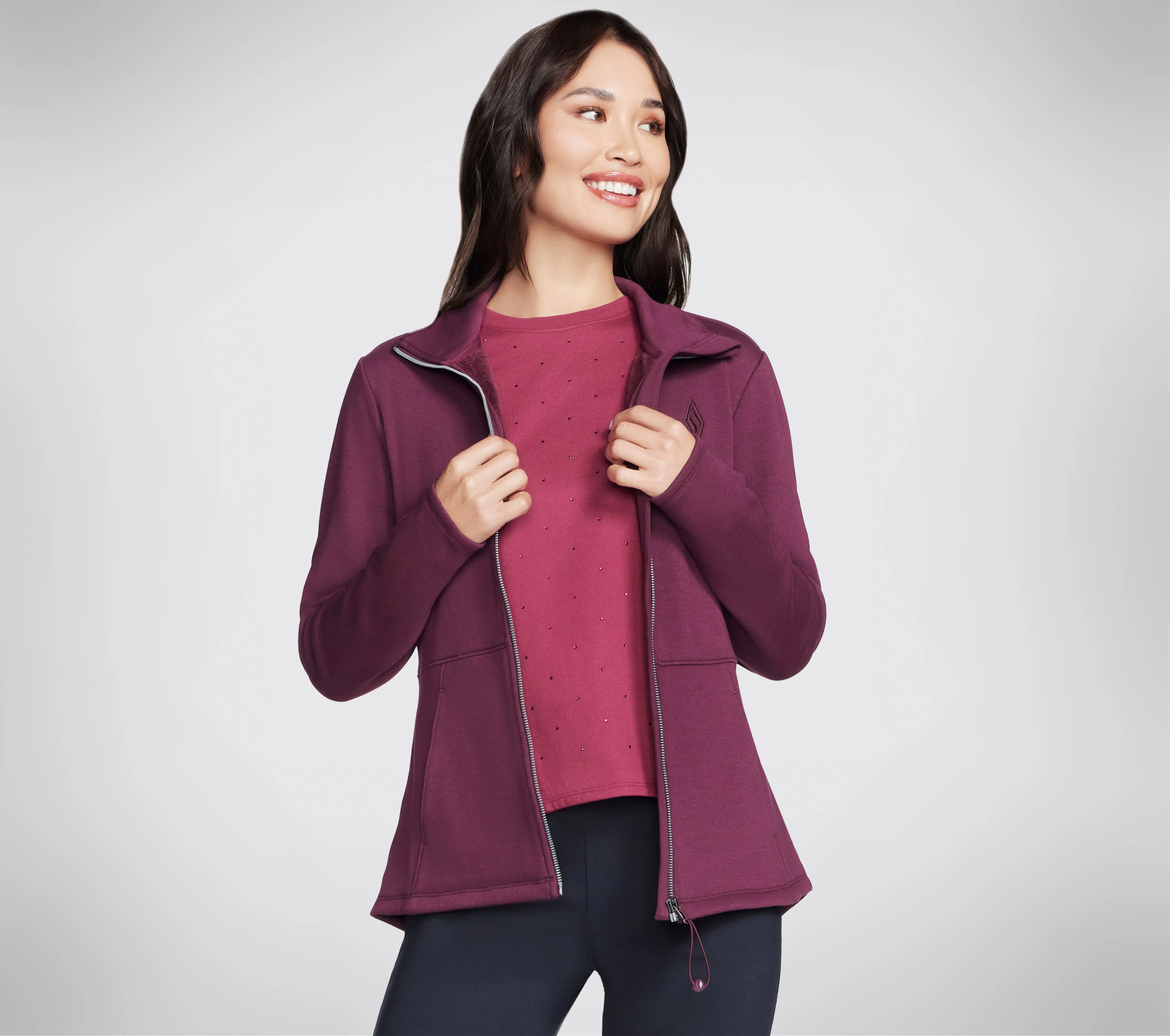 Skechers W3JA235 Go Snuggle Jacket Burgundy