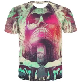 Skull T-shirt Men Terror Tshirt Anime Colorful T-shirts Graphic Funny Tshirt Printed Rock Tshirts Casual Short Sleeve T shirts