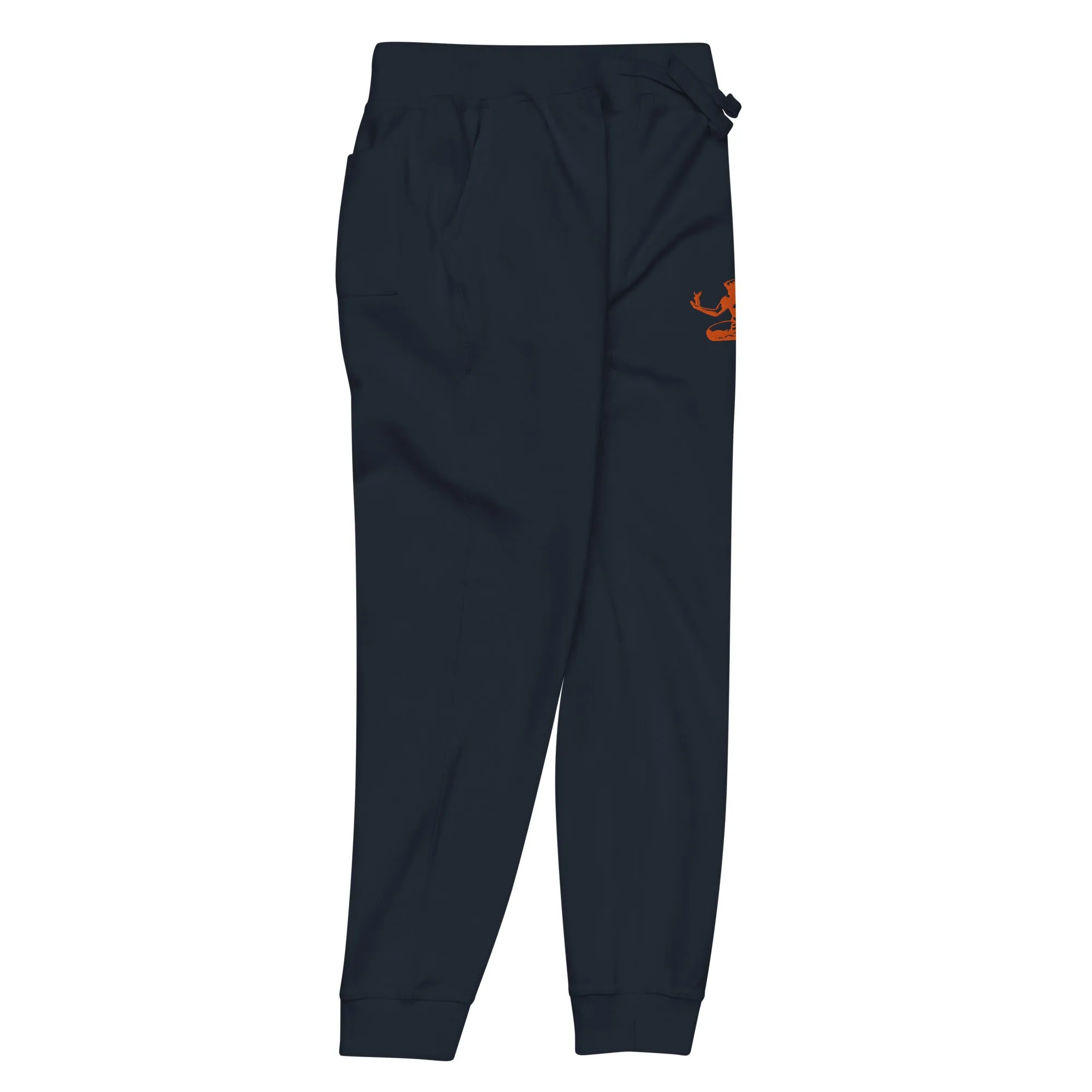 Spirit of Detroit Premium Embroidered Unisex Fleece Sweatpants - Navy / Orange