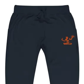 Spirit of Detroit Premium Embroidered Unisex Fleece Sweatpants - Navy / Orange