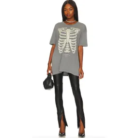 Spooky Skelly - Oversized Tee - Gravity Grey