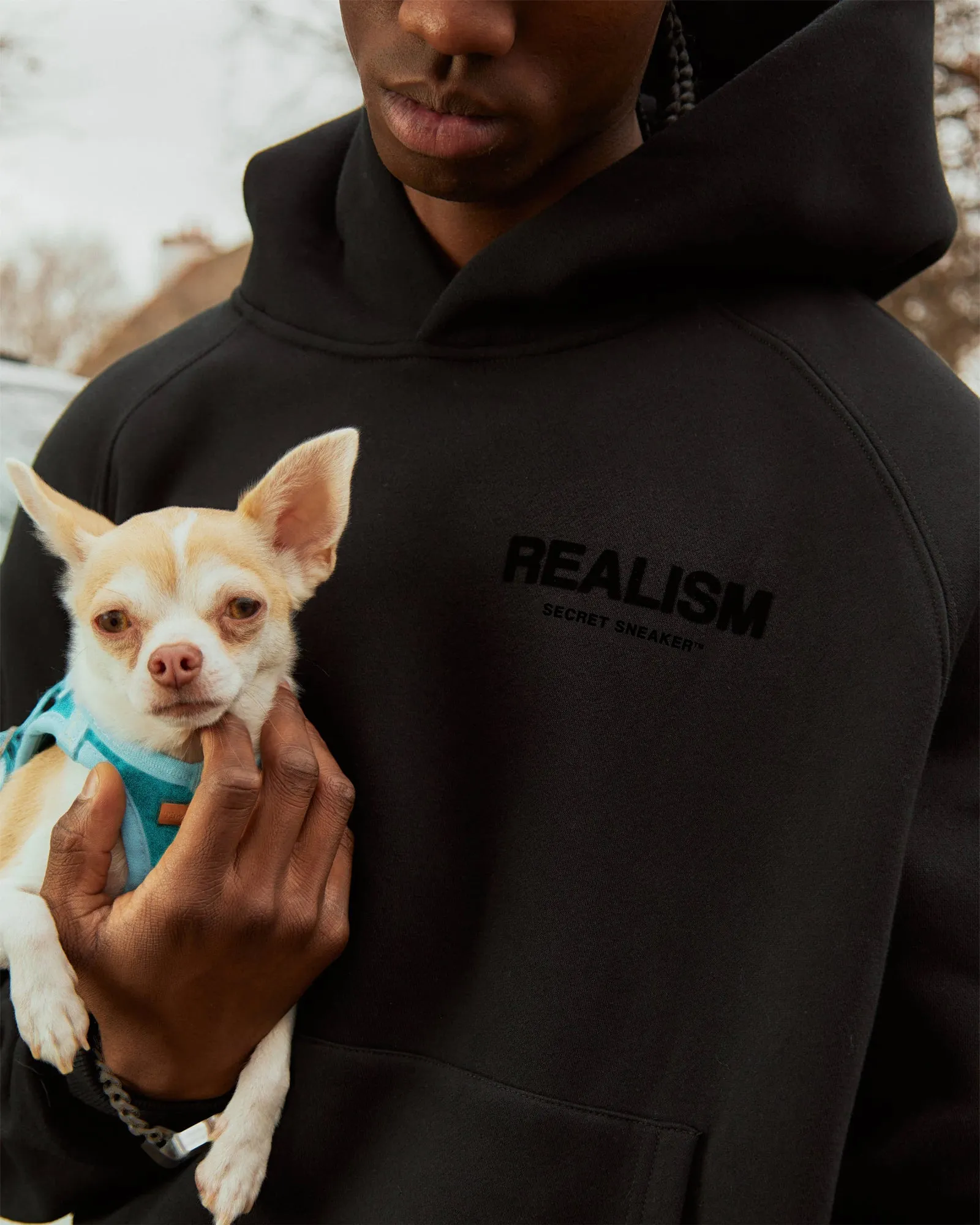 SSS REALISM BACK LOGO HOODIE OBSIDIAN