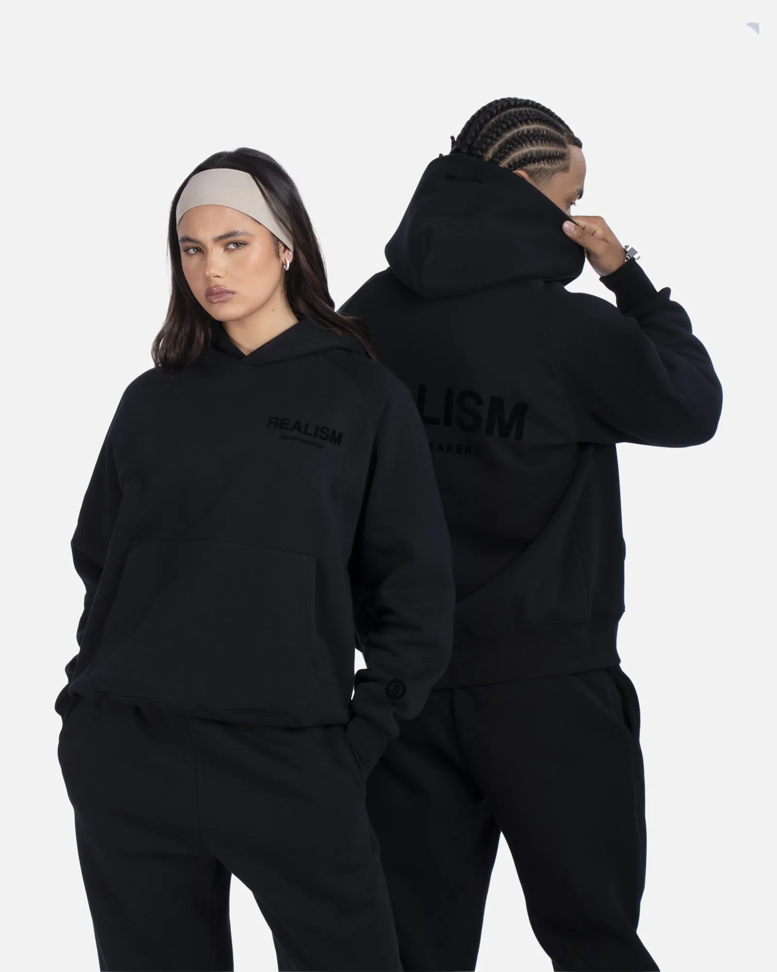 SSS REALISM BACK LOGO HOODIE OBSIDIAN