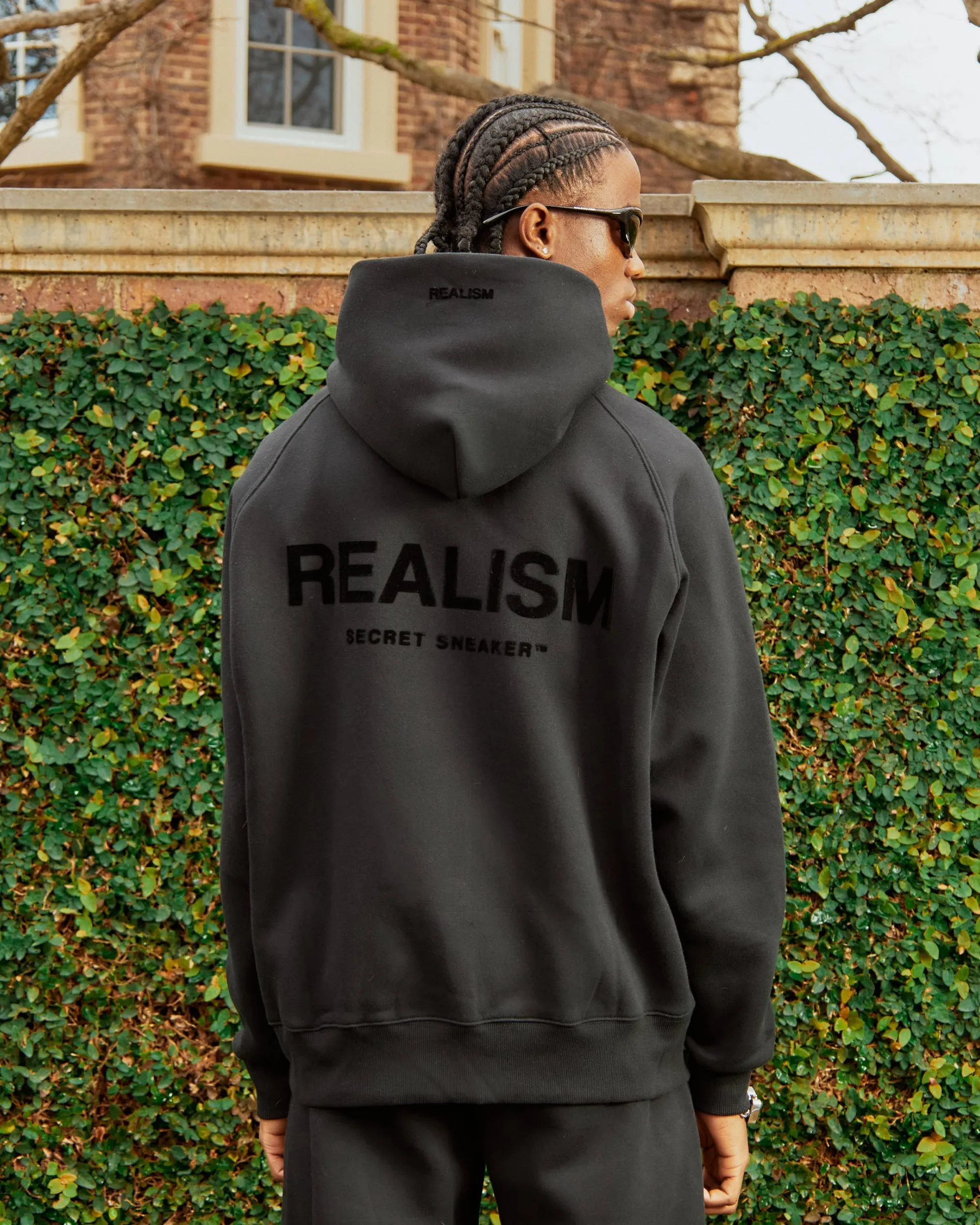 SSS REALISM BACK LOGO HOODIE OBSIDIAN