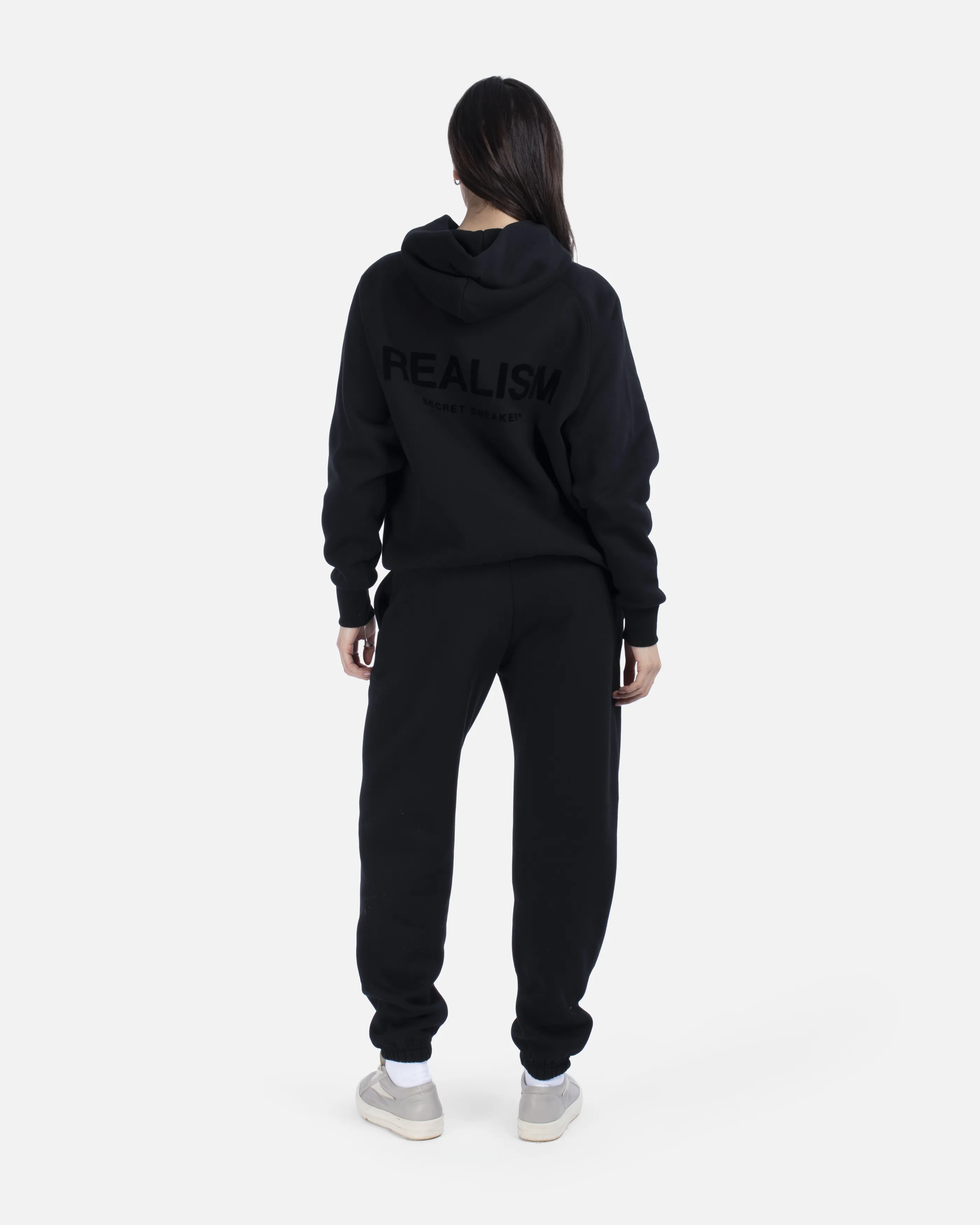 SSS REALISM BACK LOGO HOODIE OBSIDIAN