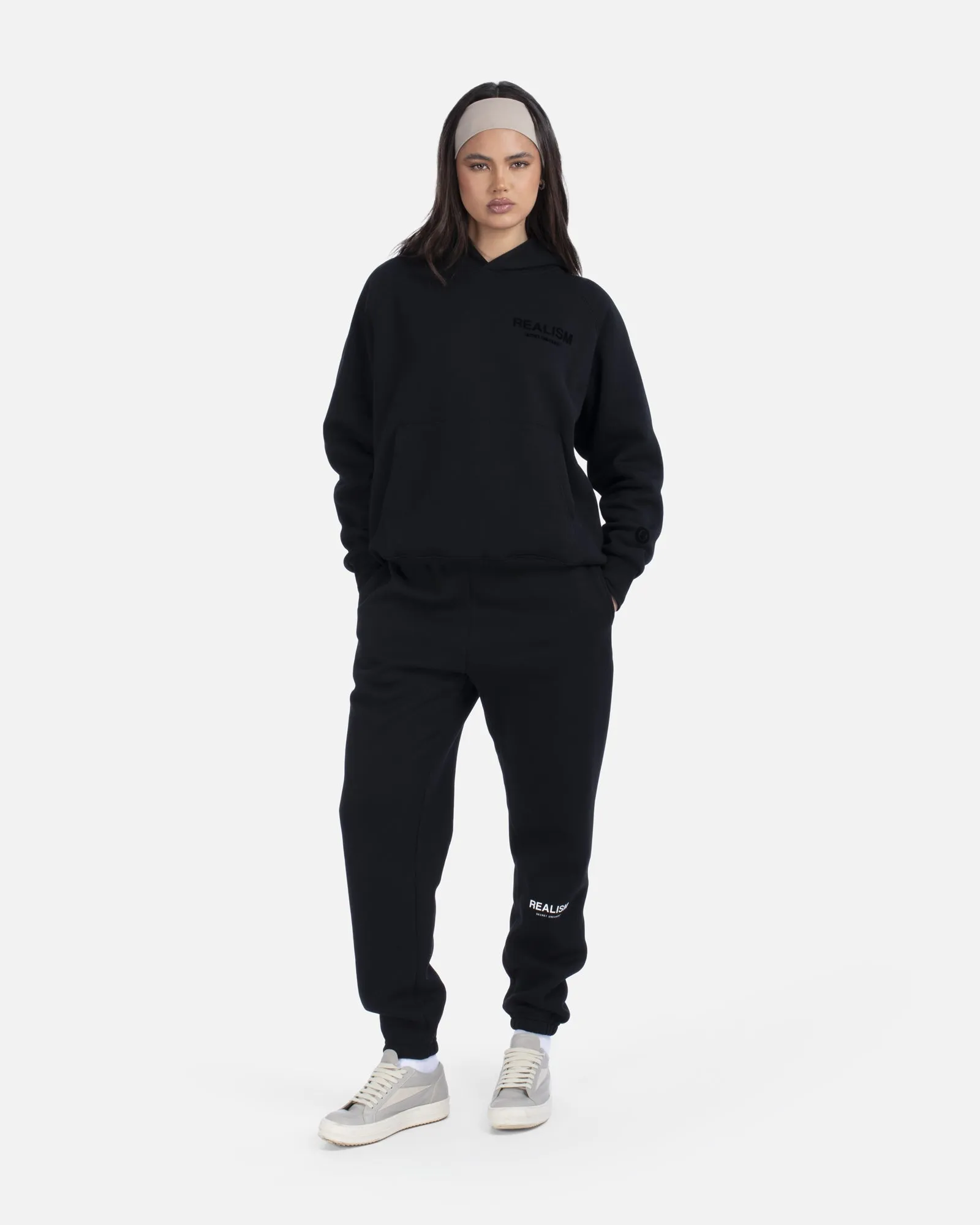 SSS REALISM BACK LOGO HOODIE OBSIDIAN