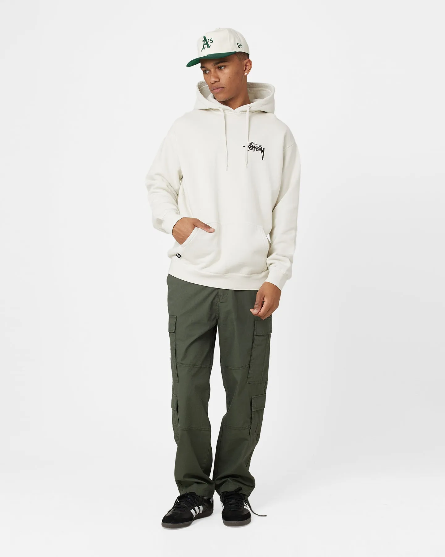 Stussy Surplus Cargo Pants Flora Green Rip