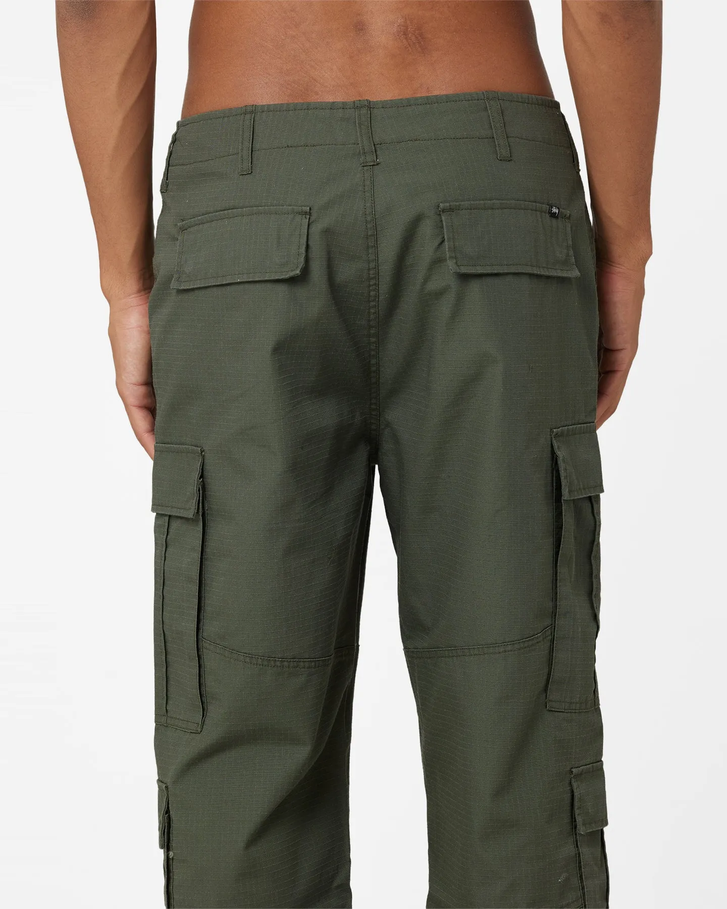 Stussy Surplus Cargo Pants Flora Green Rip