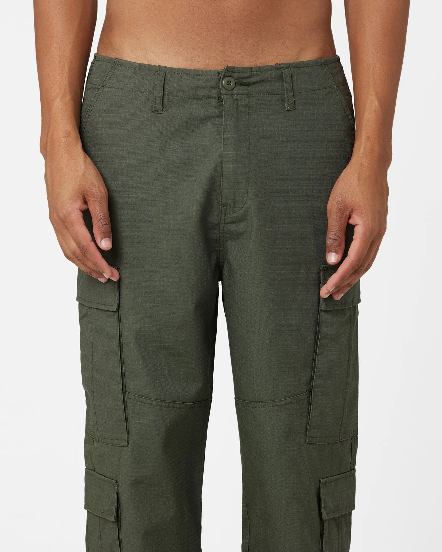 Stussy Surplus Cargo Pants Flora Green Rip