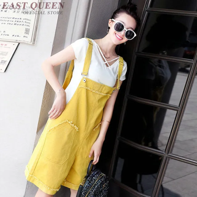 Summer Women Dungarees Denim Pocket Spaghetti Strap Overalls Paysuits