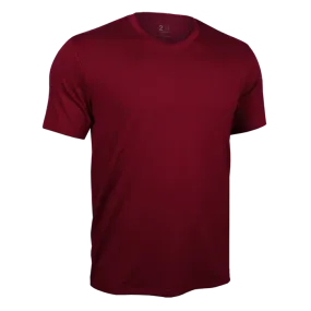 T-shirt col en V Luxury Merlot