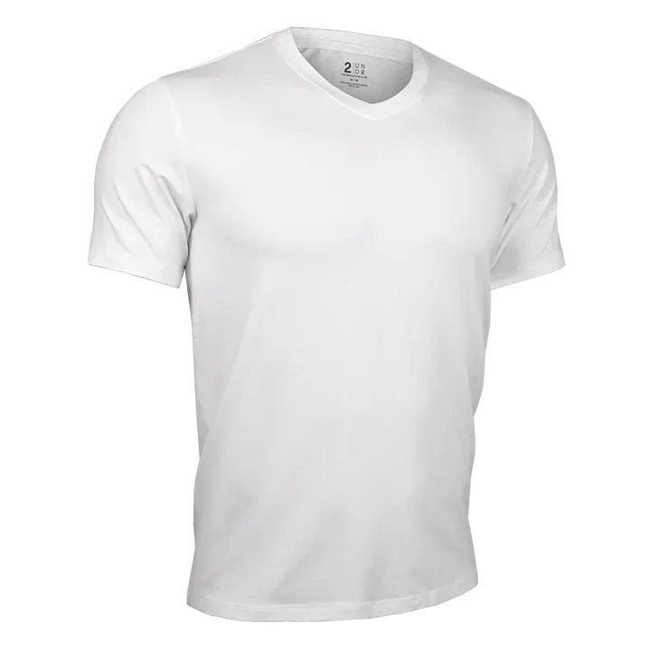 T-shirt col en V Luxury White