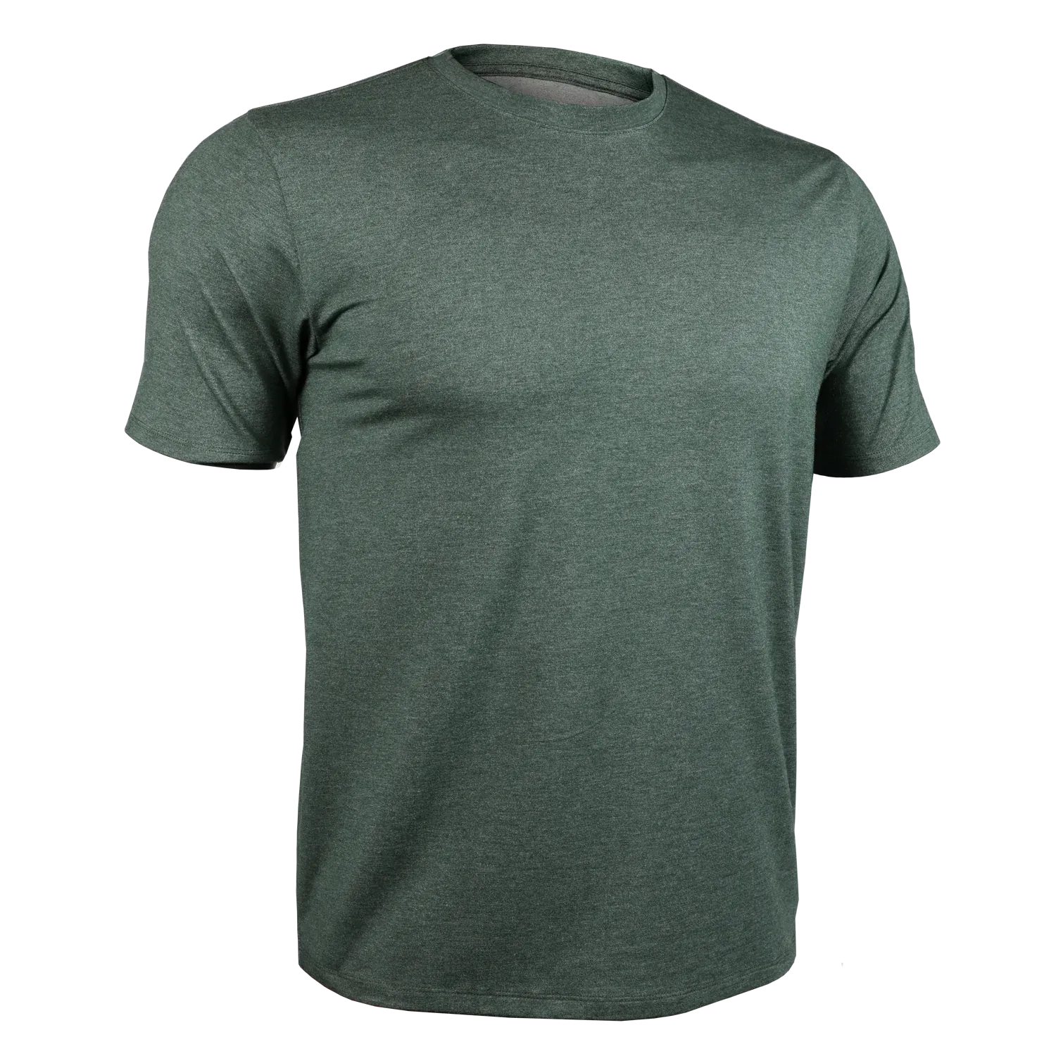 T-Shirt Crew Luxury Heathered Forest Green