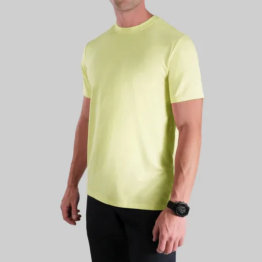 T-Shirt Crew Luxury Heathered Light Yellow