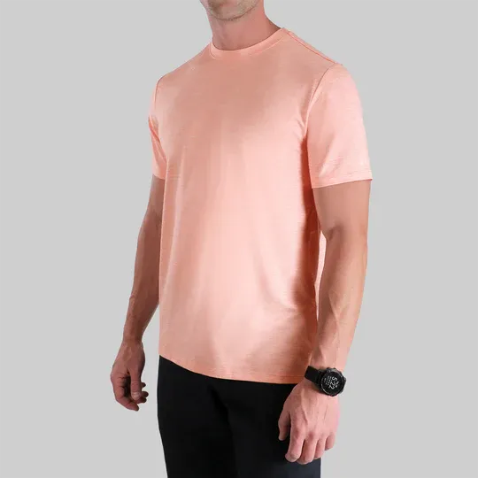 T-Shirt Crew Luxury Heathered Salmon