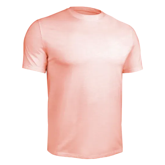 T-Shirt Crew Luxury Heathered Salmon