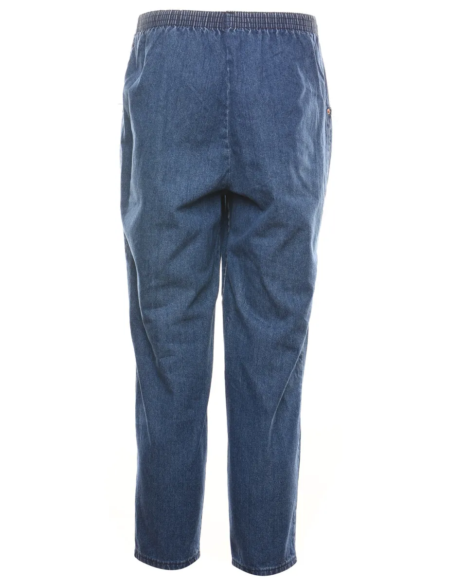 Tapered Denim Medium Wash Trousers - W26 L27