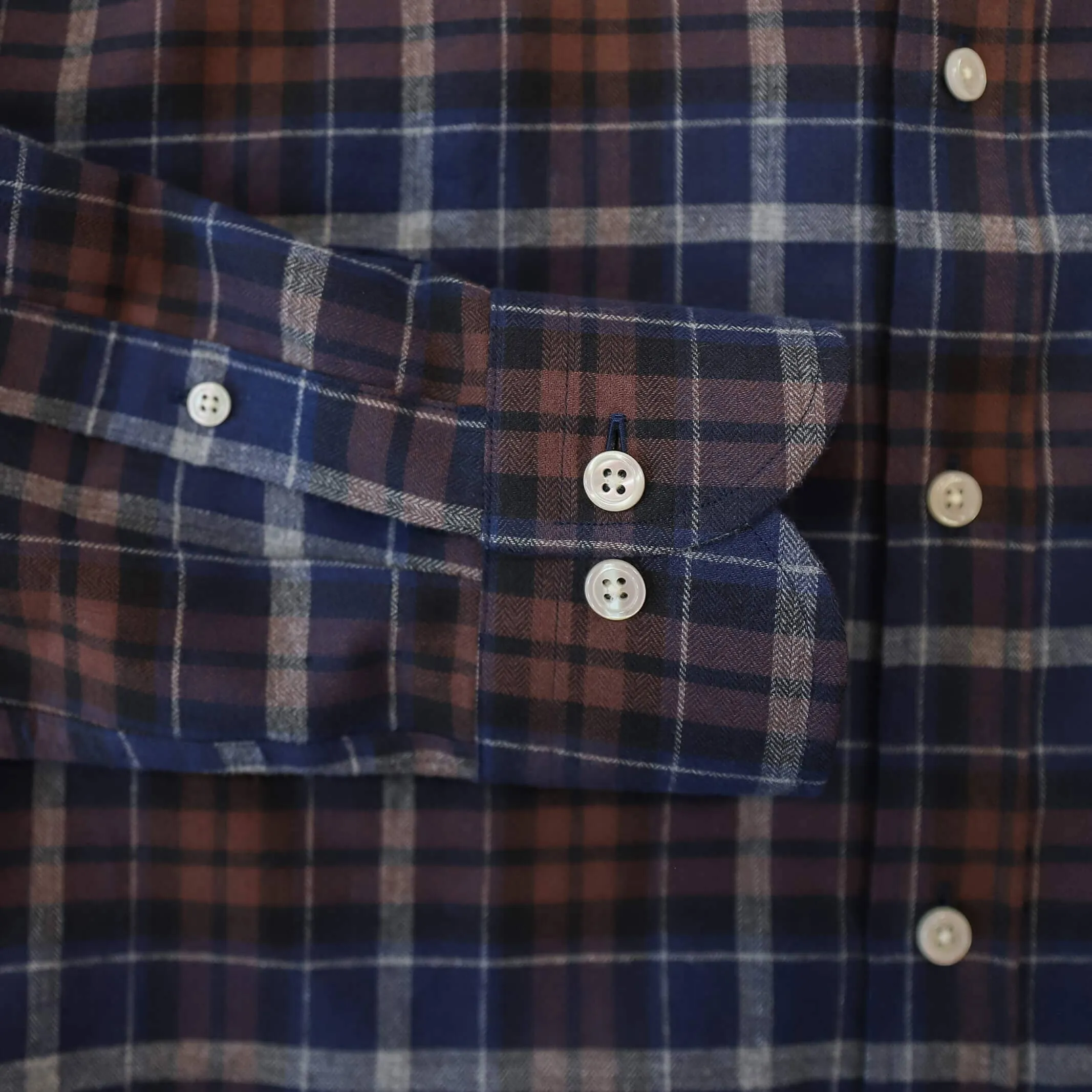 The Dark Multi Blue Whitlock Plaid Custom Shirt