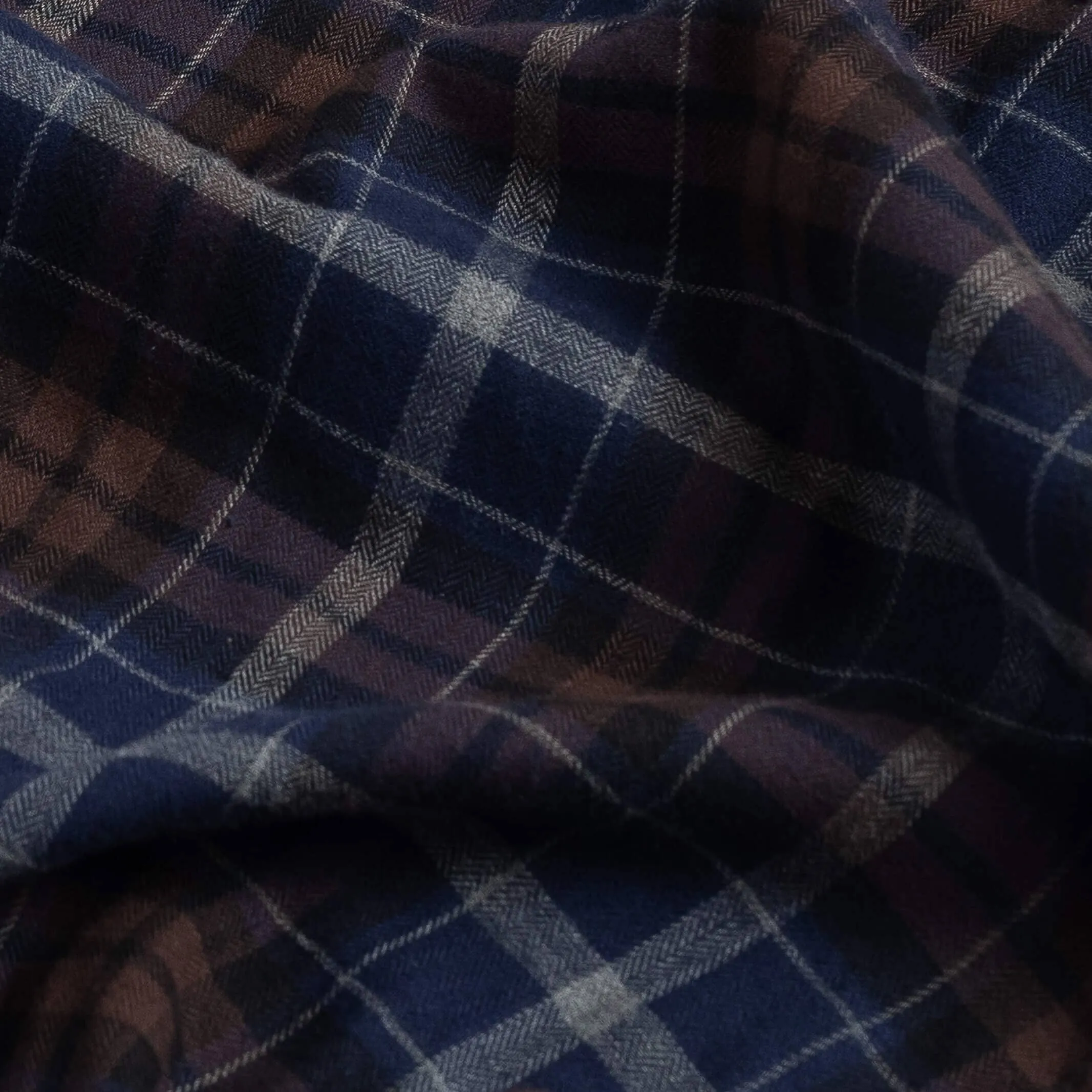 The Dark Multi Blue Whitlock Plaid Custom Shirt