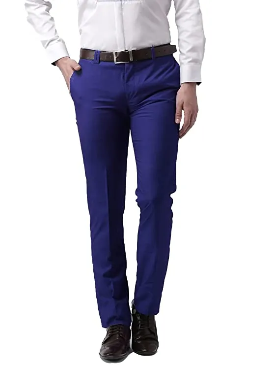 The DS Men's Slim fit Blue Trouser