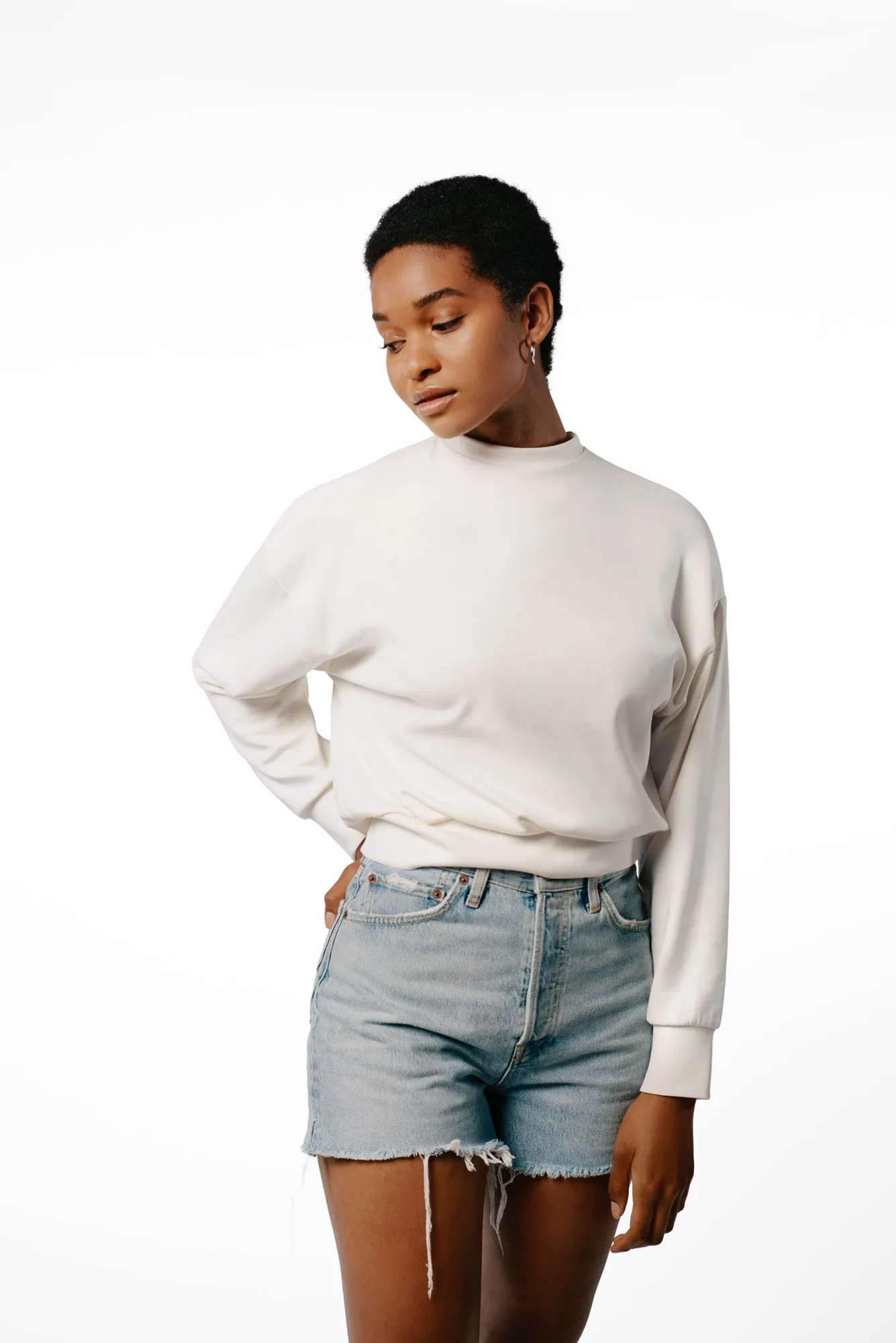 The Power Pullover: Classic - Magic Double Knit - Salt