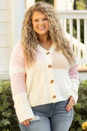 The Reckless Love Cardigan, Blush