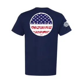 The U.S. of Bay Comfy Short Sleeve Bi-Blend T-Shirt | Navy