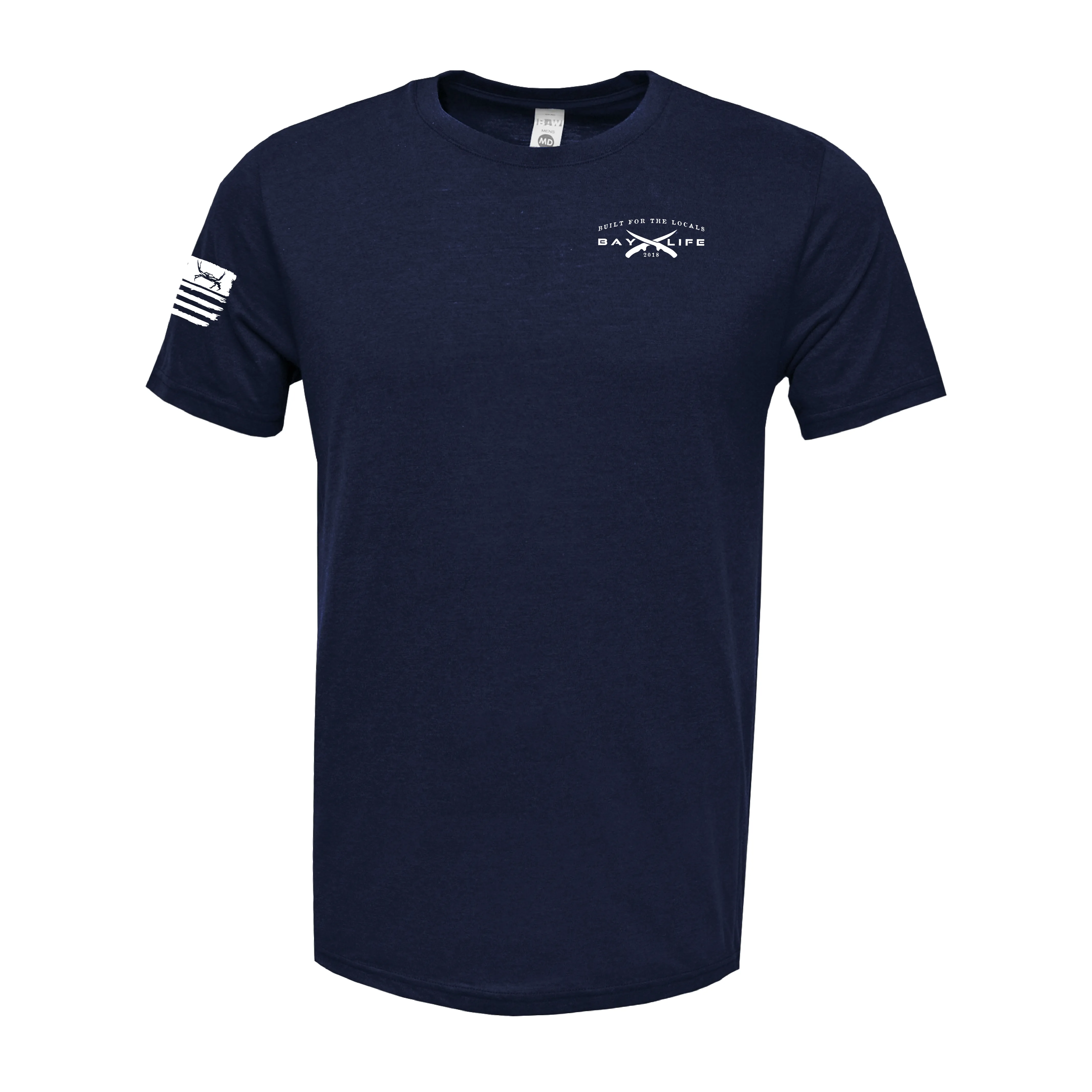 The U.S. of Bay Comfy Short Sleeve Bi-Blend T-Shirt | Navy