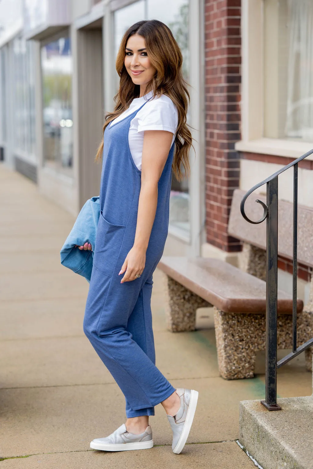 Thin Strapped Dual Pocket Jumpsuit