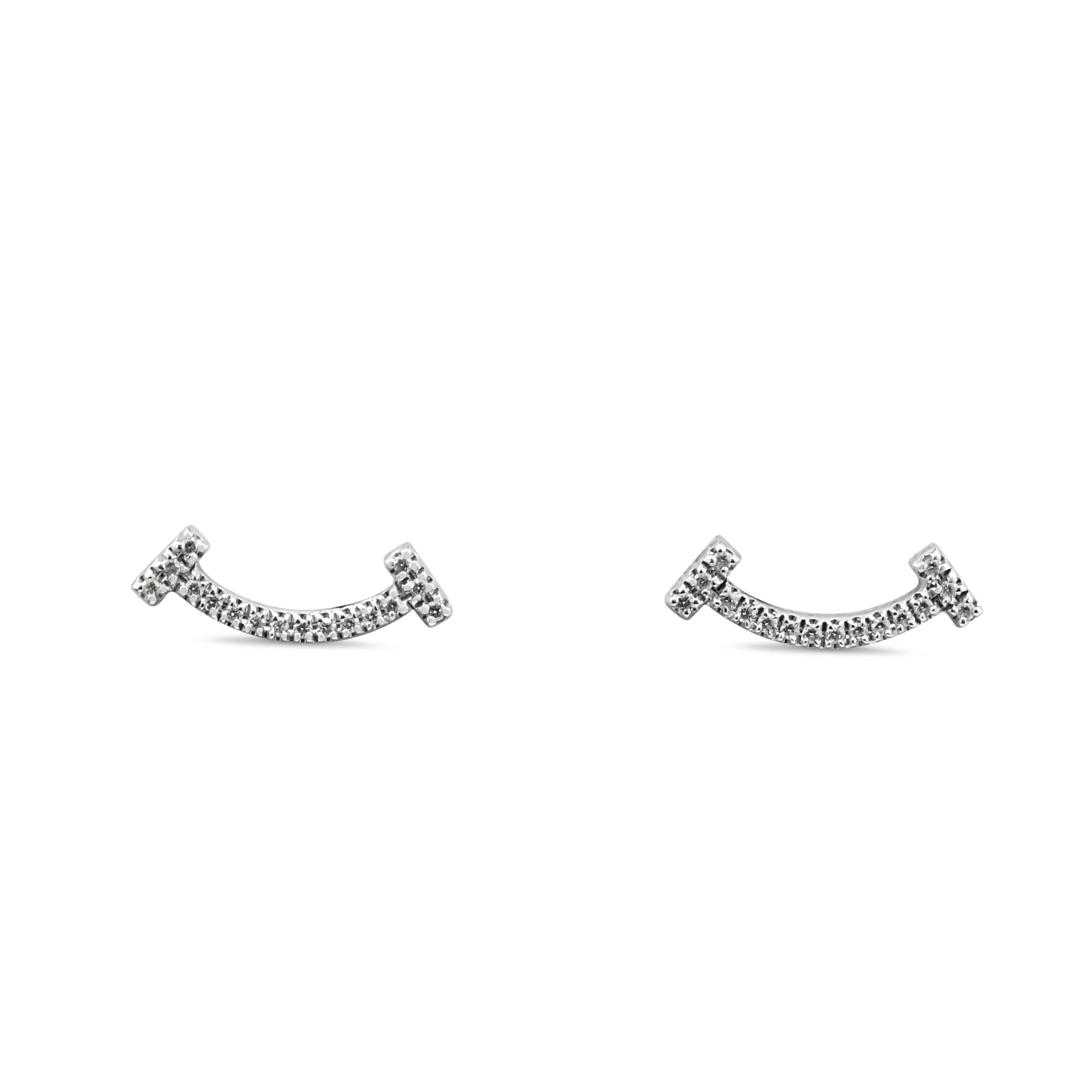 Tiffany T Smile Diamond Earrings - 18ct White Gold