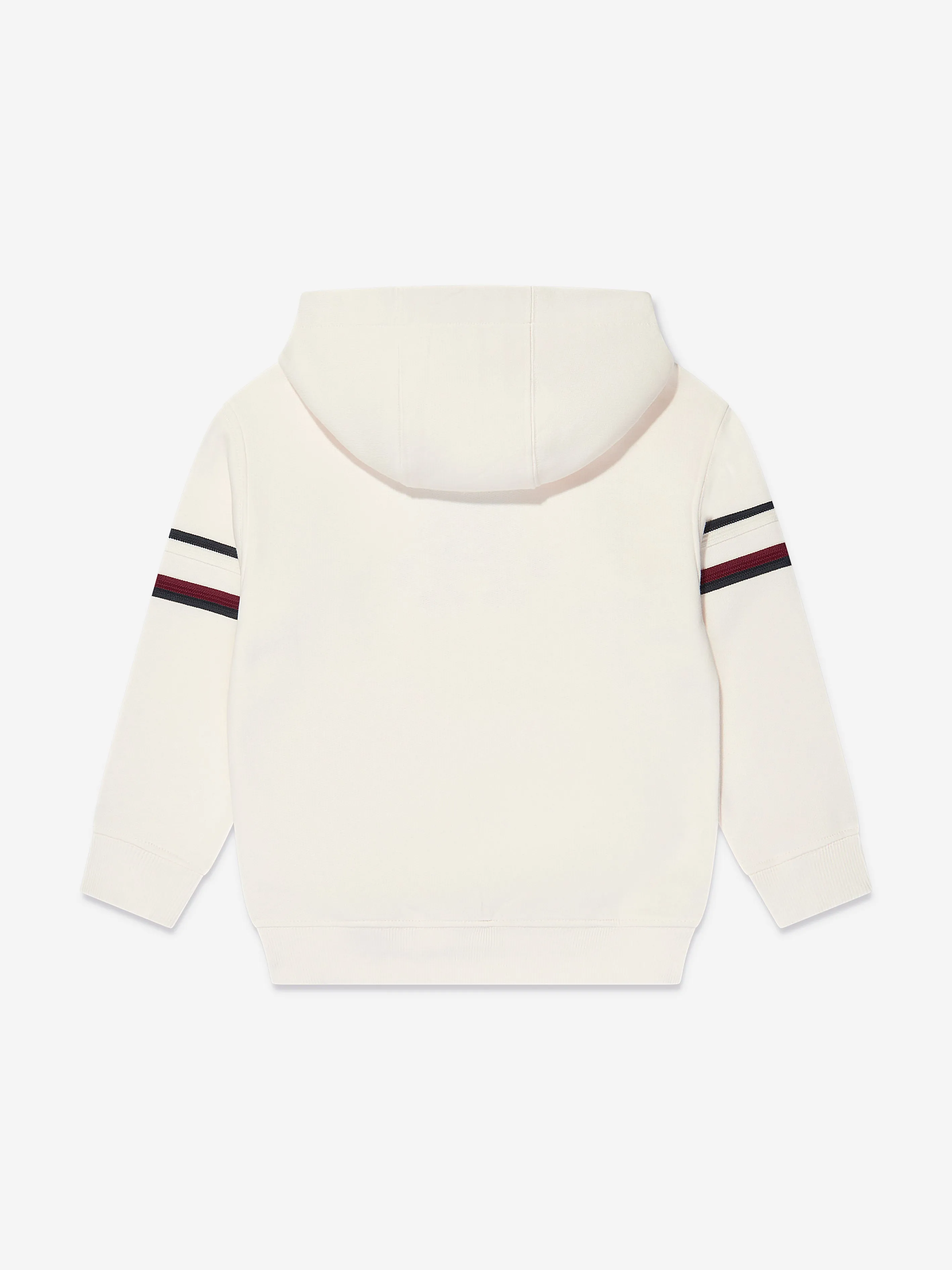 Tommy Hilfiger Boys Global Stripe Monogram Hoodie in White