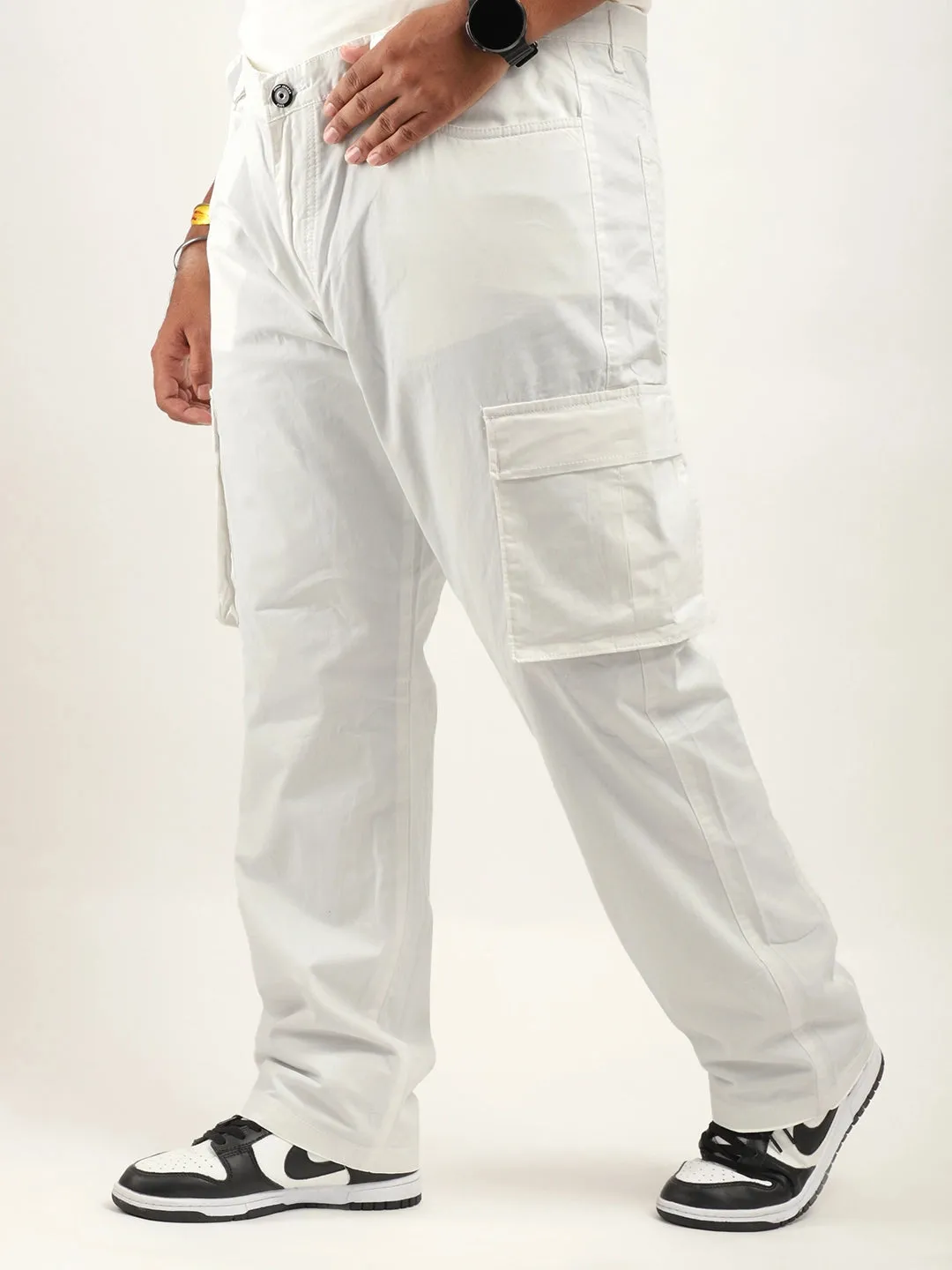 Tornado full length White Plus size cargo