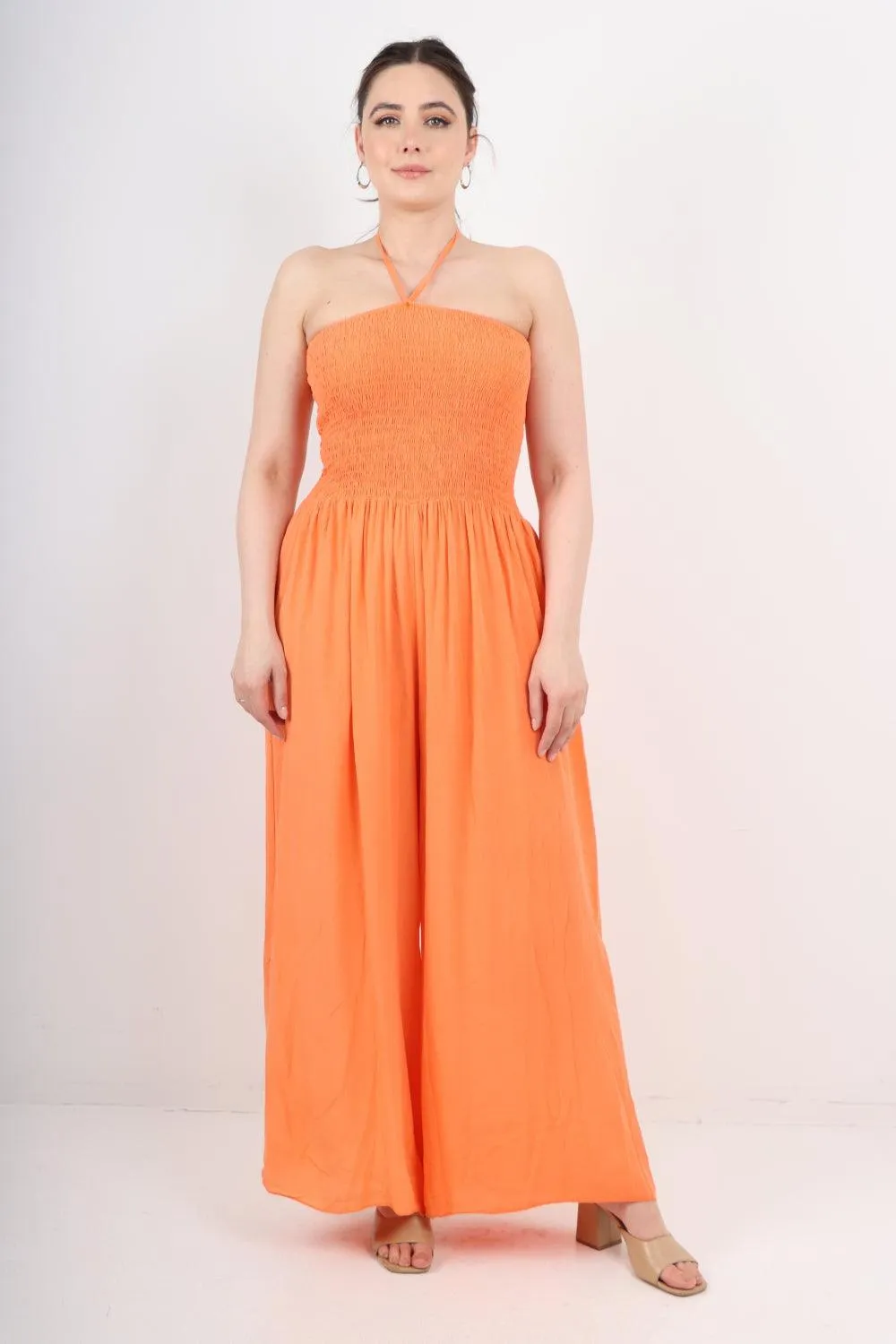 Two Piece Bardot Jumpsuit and Tie Waist Shrug