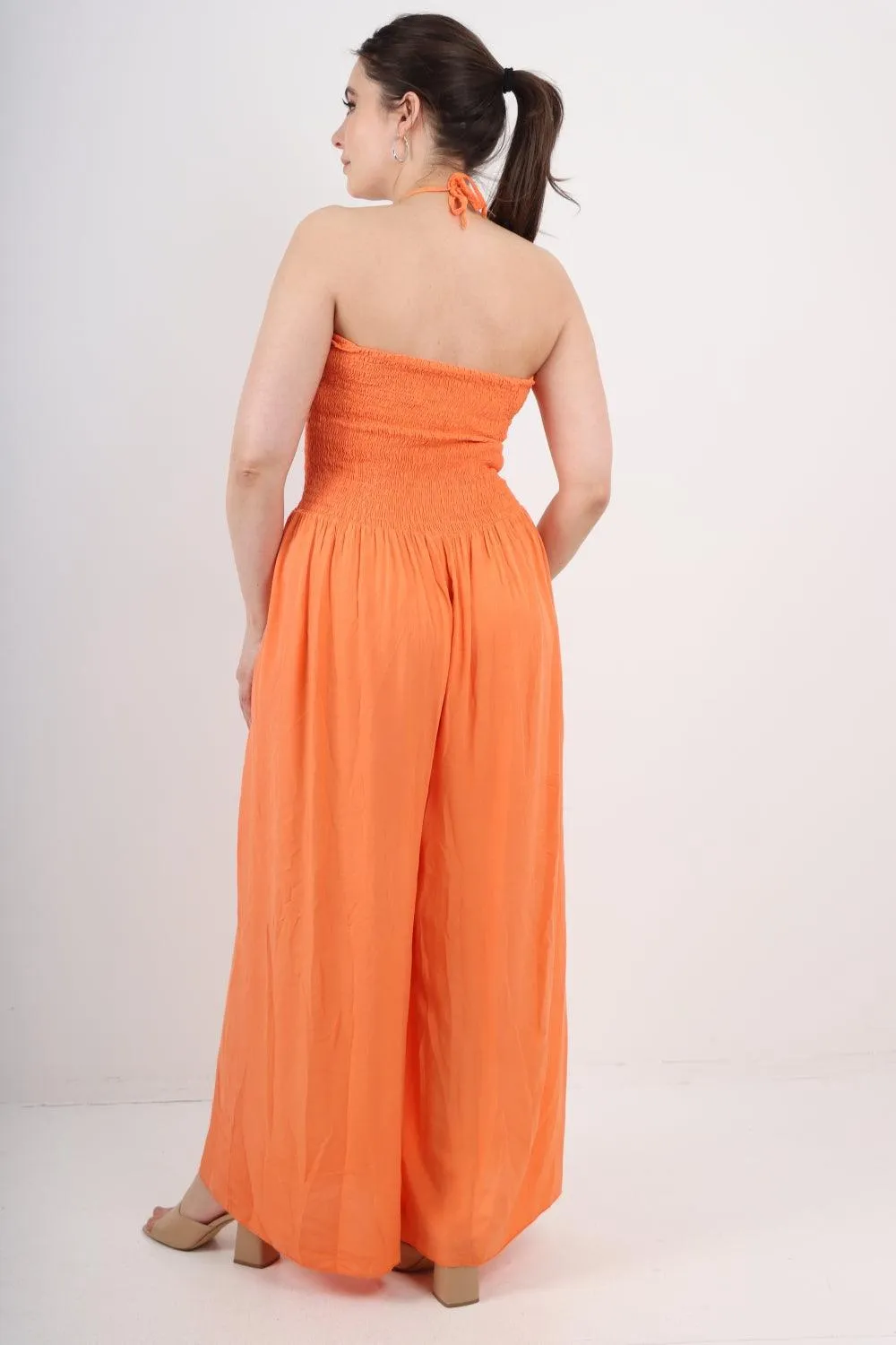 Two Piece Bardot Jumpsuit and Tie Waist Shrug